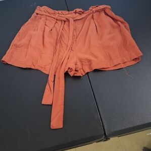 New Look High Waist Rust Shorts**